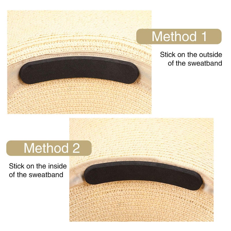 Bememo 20 Pieces Hat Size Tape Hat Size Reducer Foam Reducing Tape for Caps Sweatband - Image 2